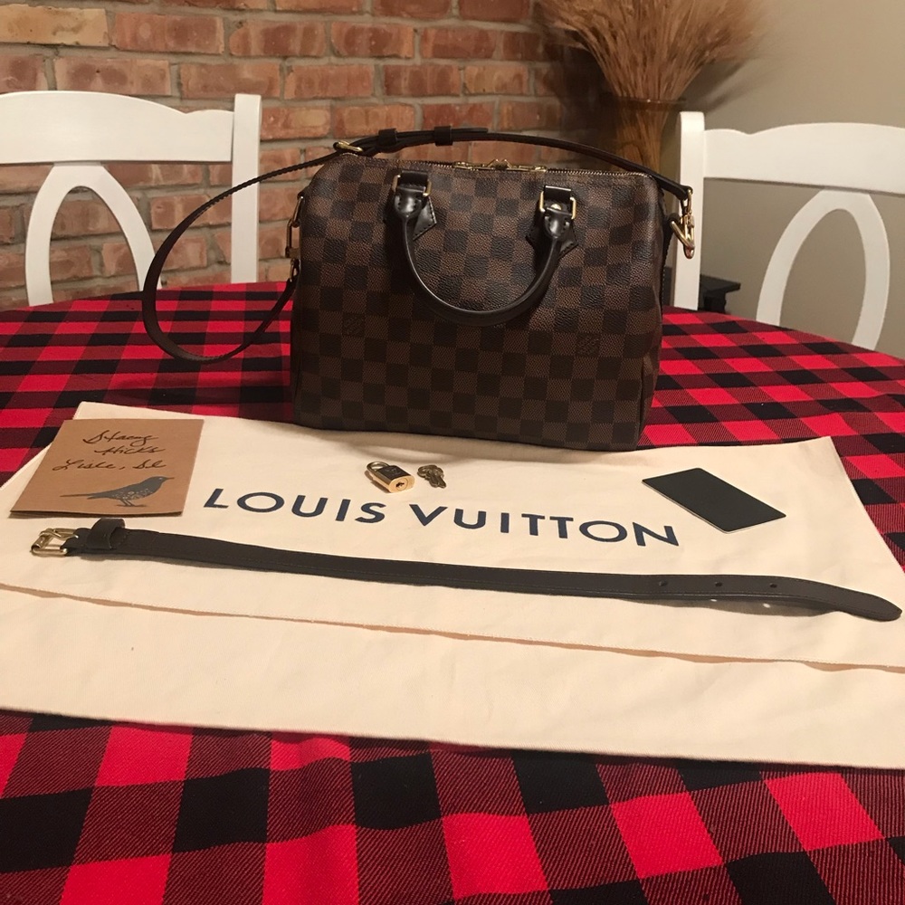 LOUIS VUITTON SPEEDY BANDOULIERE 25 DAMIER EBENE